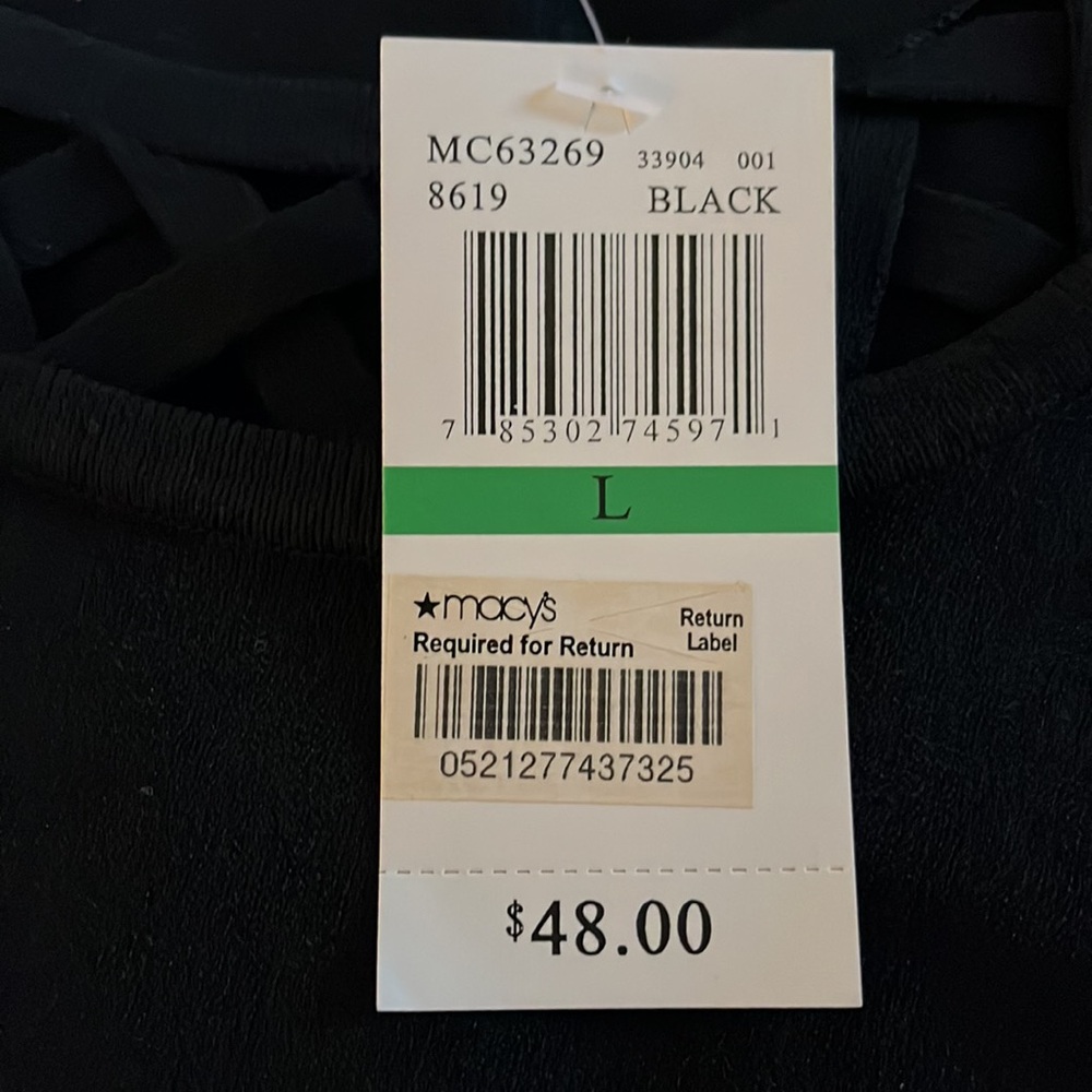 Seeet black viscose / nylon/ spandex blend black- CABLE & GAUGE  top - Picture 4 of 6